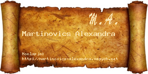 Martinovics Alexandra névjegykártya