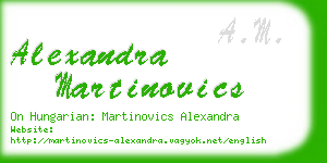 alexandra martinovics business card